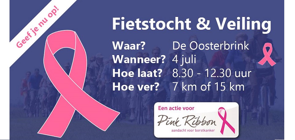 PINK RIBBON-FIETSTOCHT EN VEILING DE OOSTERBRINK